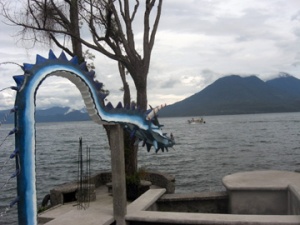 El Dragon Hotel and Restaurante is on the shore of Lake Atitlan, Guatemala, in the village of San Marcos la Laguna.